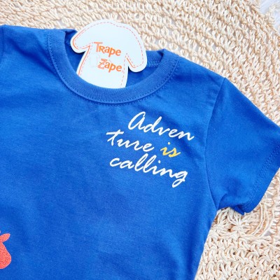 Conj. Camiseta Cool Zoo e Bermuda - Azul e Areia